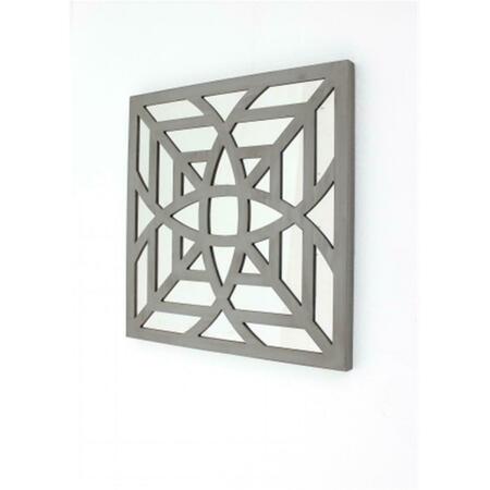 TETON HOME Square Mirror Wall Decor - Grey WD-105